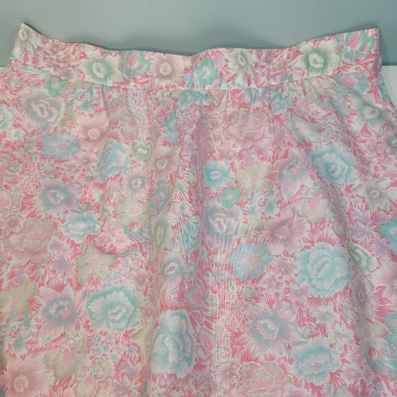 Pencil Skirt Floral Secretary Geek Pink Union Made in USA Women's Vintage Size 8 - Picture 9 of 10